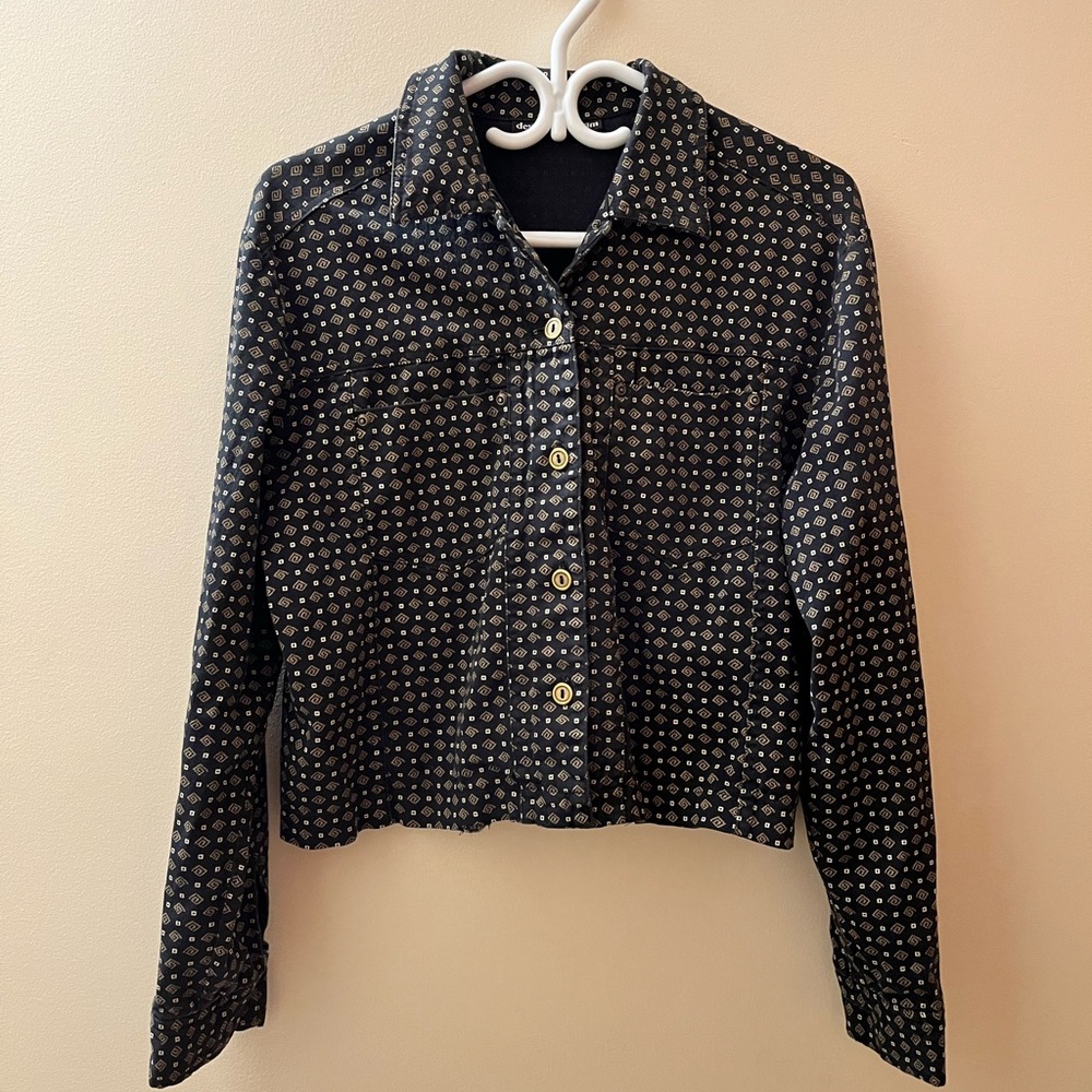 Stylish Black and Gold Women's Blazer